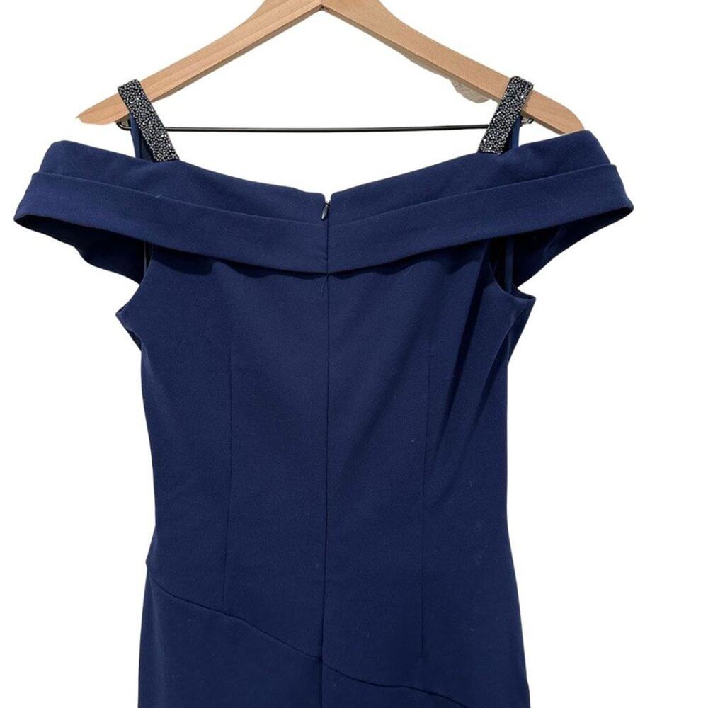 Lauren Ralph Lauren Beaded Cold-Shoulder Gown 2 - Picture 10 of 13